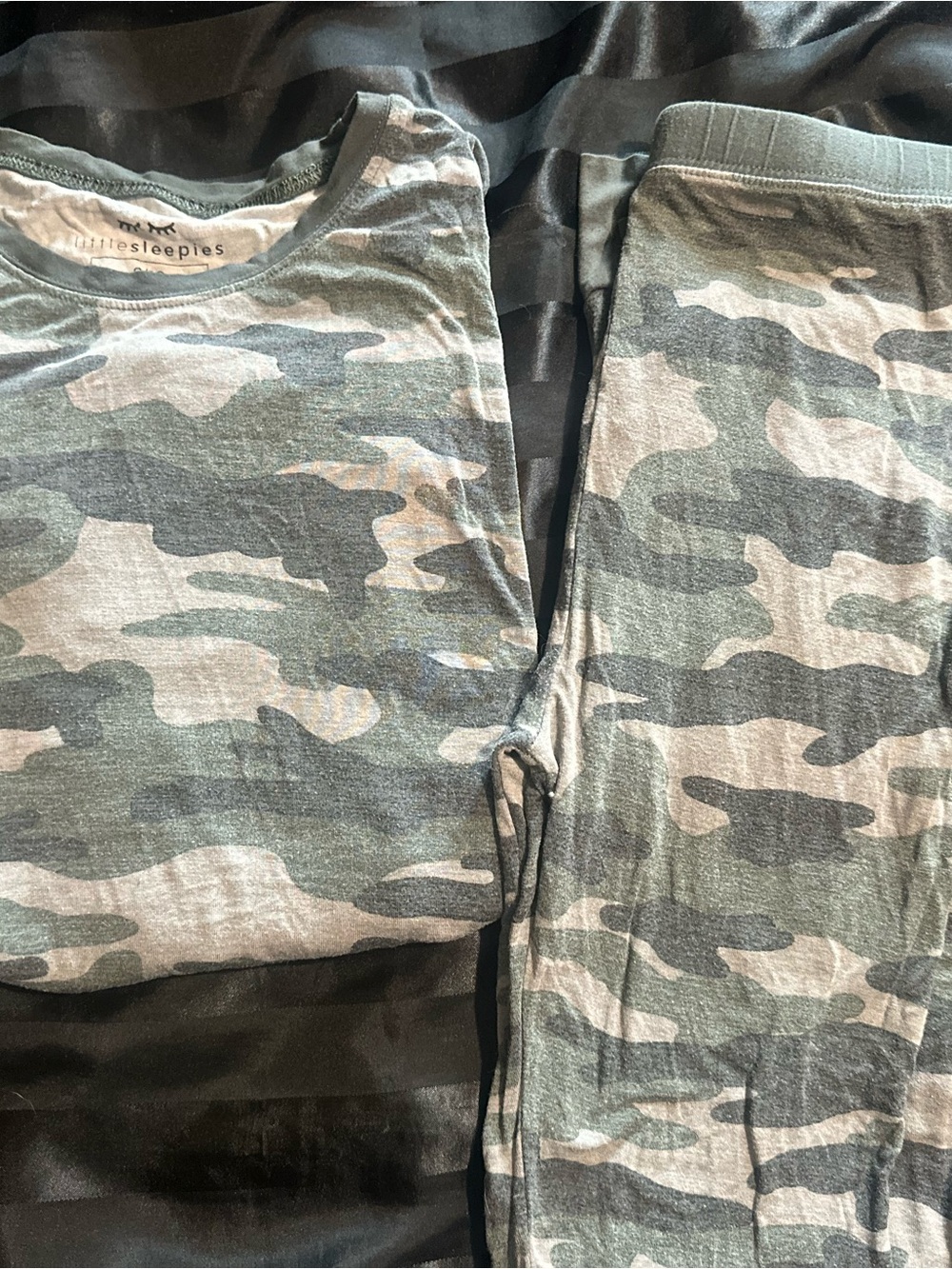 Little Sleepies Green and Vintage Camo Pajama Set